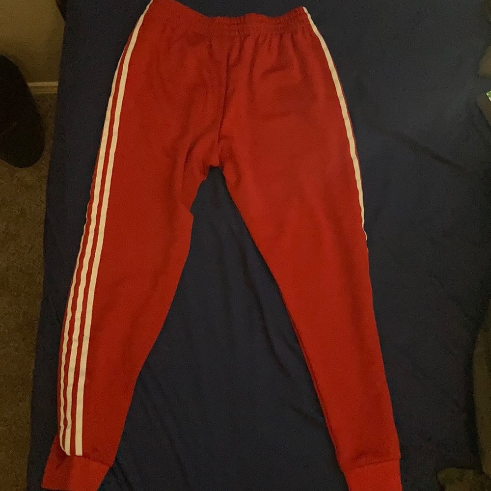 Red Adidas sweats